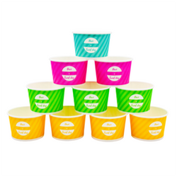 Papírový kelímek na zmrzlinu – mix barev, 160 ml, Ø 90 mm, výška 45 mm, 50 ks