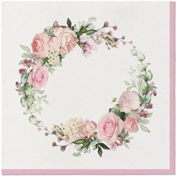 Ubrousky Premium Airlaid, "Delicate Roses", 1/4, 40 x 40 cm 50 ks.