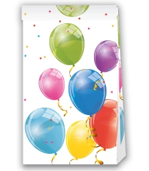 Papírové sáčky „Sparkling Balloons“ 16 × 22 cm, 4 ks
