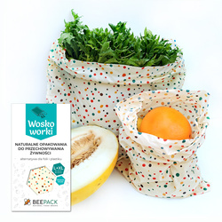 Voskové sáčky "Puntíky" sada L+XL 1 ks.