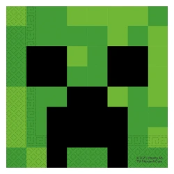 Dvouvrstvé ubrousky „Minecraft“, 33 × 33 cm, 20 ks