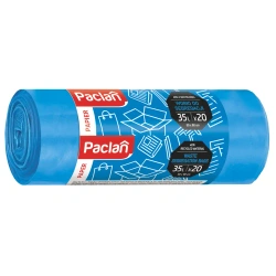 Pytle na tříděný papír modré Paclan 35L, 50 x 60 cm, 20 ks