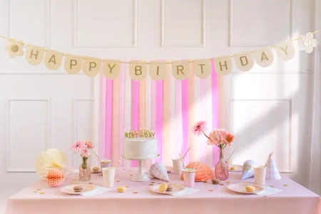 Plstěný banner „Happy Birthday“, 3,0 m, 1 ks
