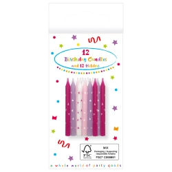 Narozeninové svíčky „Unicorn“, 12 ks.