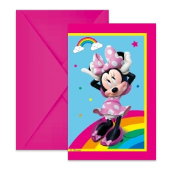 Pozvánky s obálkou Minnie Mouse, 6 ks.