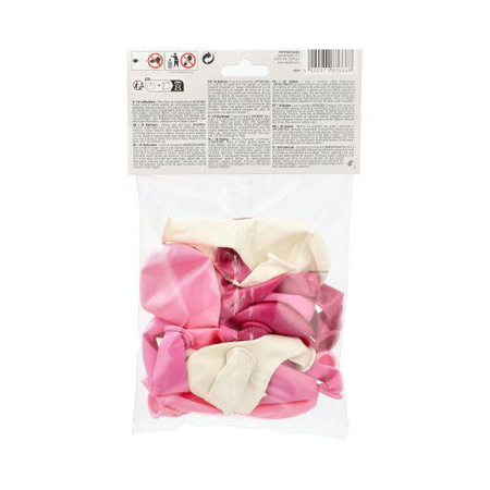 Balóny "Pink-mix" 25 cm 16 ks.