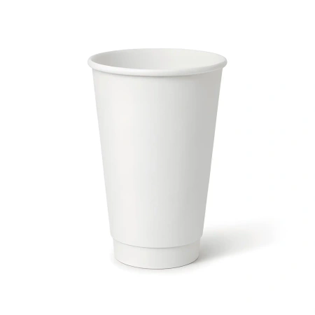 Papírový dvoustěnný kelímek bílý, matný, disperze 450 ml, průměr 90 mm, 25 ks