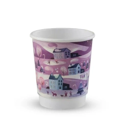 Vánoční papírový kelímek 250 ml, ø 80 mm 25 ks.