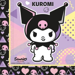 Dvouvrstvé ubrousky „Kuromi“, 33 × 33 cm, 20 ks