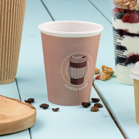 Papírový kelímek na disperzi "Coffeebreak" 250 ml, ø 80 mm 50 ks.