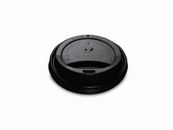 Víčko na kelímek C-PLA černé Průměr 80 mm 50 ks.