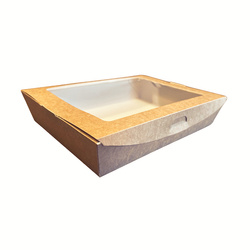 Krabička na sushi s okénkem 12 x 12 x 4 cm 50 ks.