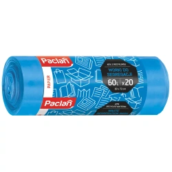 Pytle na tříděný papír modré Paclan 60L, 50 x 72 cm, 20 ks
