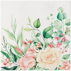 Ubrousky Premium Airlaid, "Floral Moments", 1/4, 40 x 40 cm 50 ks.