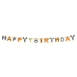 Papírový narozeninový banner Zoo, 2 m 1 ks