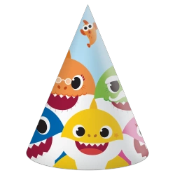 Papírové čepičky Baby Shark, 6 ks