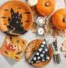 Talerz papierowy okrągły "Funny Halloween" śr. 18 cm 8 szt.