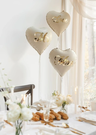 Fóliový balónek „Srdce – Love“, 35 cm, 1 ks