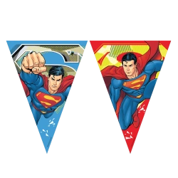 Papírová vlajková girlanda Superman 2,3 m 1 ks