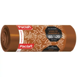 Pytle na třídění bio hnědé Paclan 60L, 50 x 72 cm, 20 ks