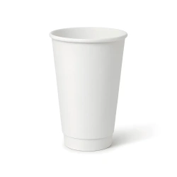 Papírový dvoustěnný kelímek bílý, matný, disperze 450 ml, průměr 90 mm, 25 ks