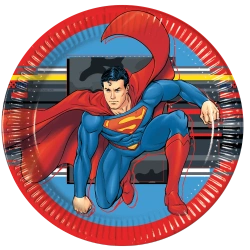 Papírové talíře „Superman“, 23 cm, 8 ks