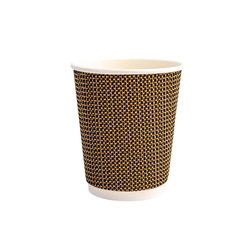 Papírový kelímek dvouvrstvý vlnitý „tkanina“ Ø 80 mm 250 ml 25 ks