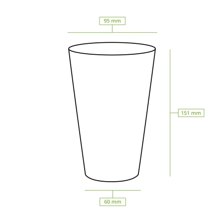 PLA kelímek 500 ml, ø 95 mm 50 ks.