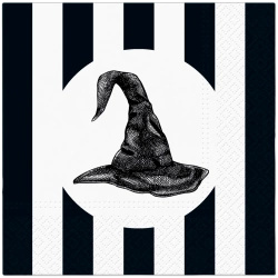 Třívrstvé ubrousky "Striped Hat / Halloween", 1/4, 33 x 33 cm 20 ks.