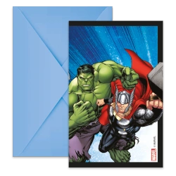 Pozvánky s obálkou Avengers, 6 ks.