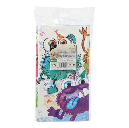 Skládaný papírový ubrus "Funny Monsters" 120 x 180 cm 1 ks