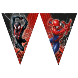 Papírová girlanda – vlajky „Spider-Man“ 2,3 m, 1 ks