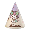 Papírové čepičky Hello Kitty & Kuromi, 6 ks