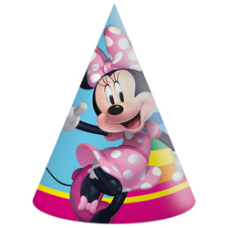 Papírové čepičky „Minnie Mouse“, 6 ks