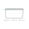 Obdélníkový papírový box černý s disperzí 1000 ml, 17,3 x 12,1 x 7,5 cm, 50 ks