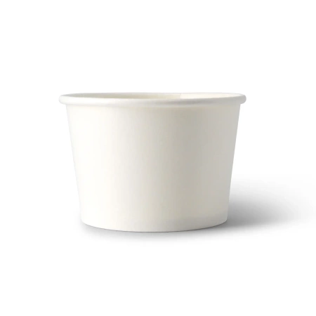 Papírový kelímek na zmrzlinu bílý 130 ml, ø 76 mm, 50 ks