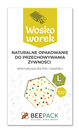 Voskové sáčky „Puntíky“ L 23×32 cm, 1 ks