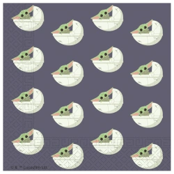 Dvouvrstvé ubrousky „STAR WARS Mandalorian“, 33 × 33 cm, 20 ks