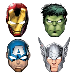 Papírové masky Avengers 6 ks