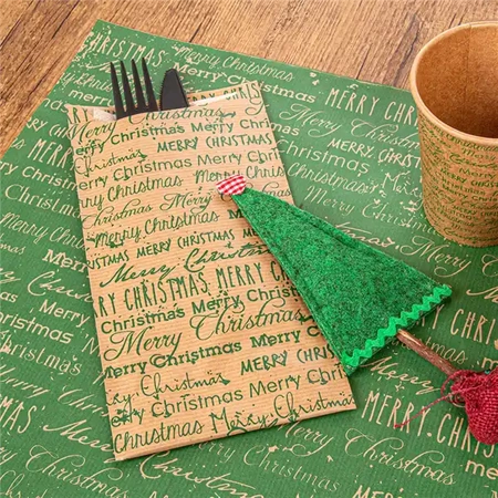 Sáčky na příbory s ubrouskem "Festive", 22,5 x 11,2 cm, 250 ks.