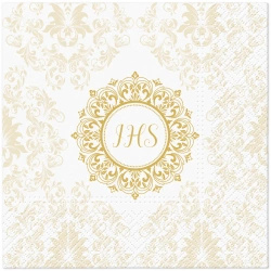 Třívrstvé ubrousky na přijímání, 1/4, 33 x 33 cm 20 ks.