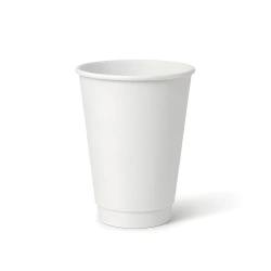 Papírový dvoustěnný kelímek bílý, matný, disperze 350 ml, průměr 90 mm, 25 ks