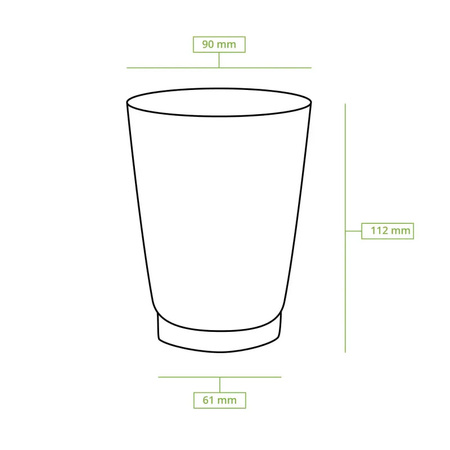 Kelímek z vlnitého papíru kraft, disperzní, "Vánoční" 350 ml, ø 90 mm 25 ks.