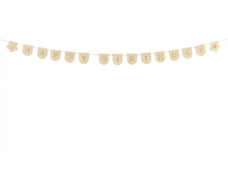 Plstěný banner „Happy Birthday“, 3,0 m, 1 ks