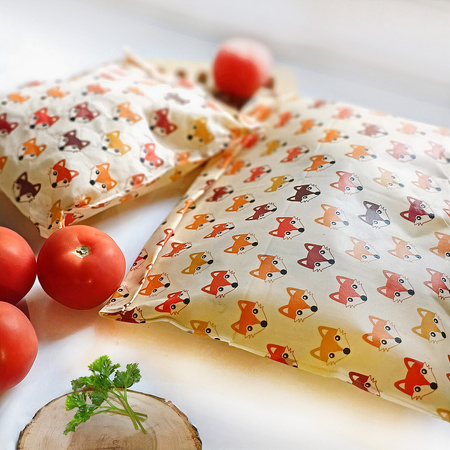 Voskové sáčky "Lišky" sada L+XL 1 ks.